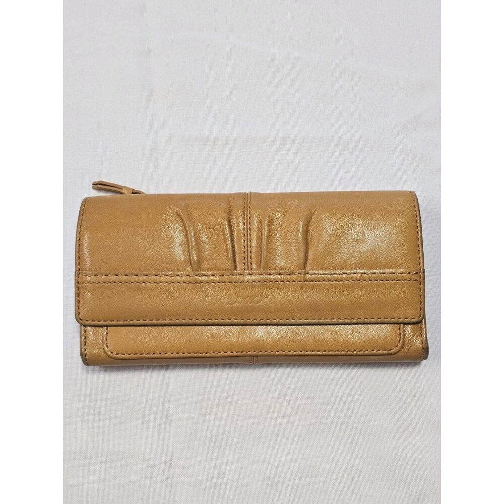 Coach Soho Murstar Yellow Leather Wallet - Multiple Pockets 8x4”